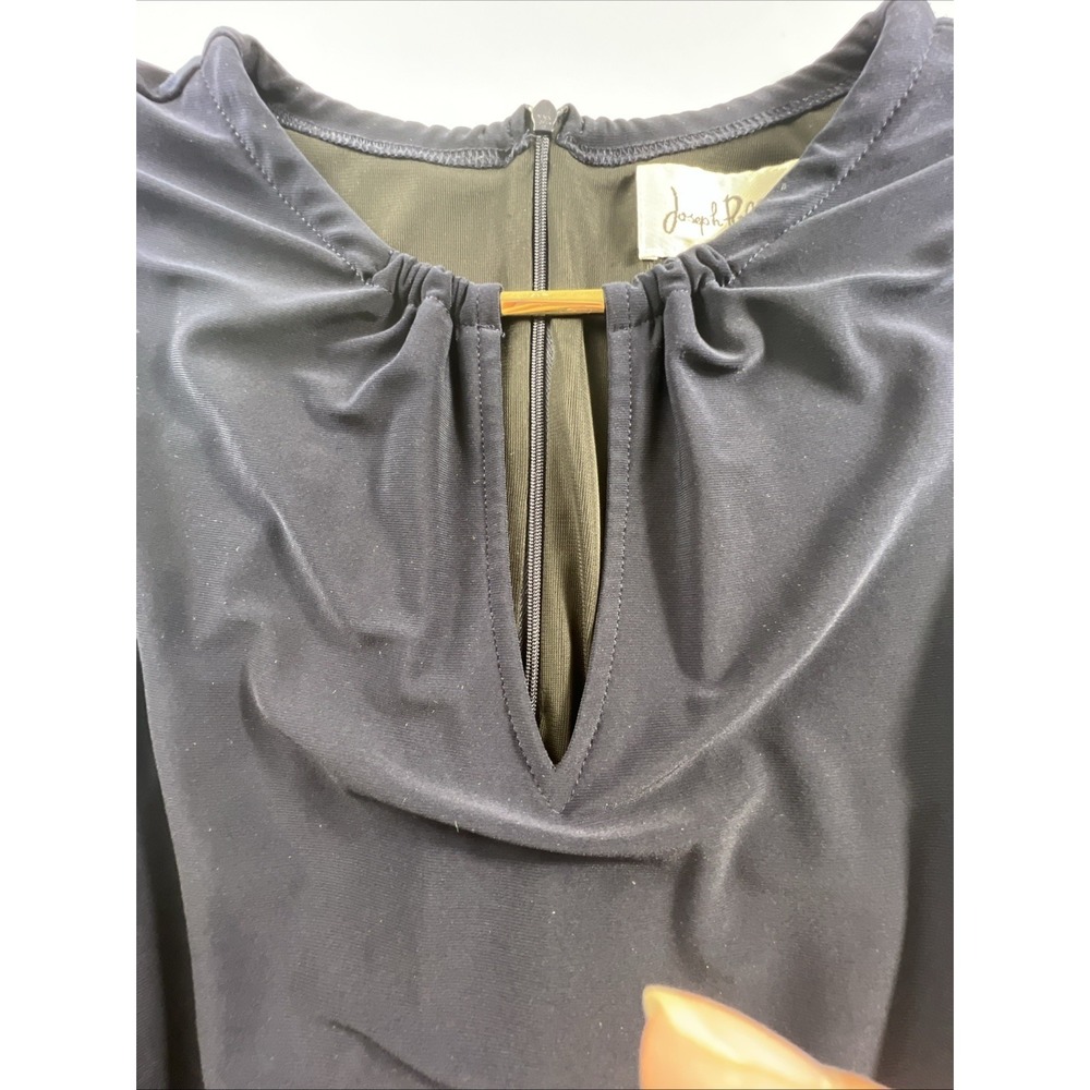 Joseph Ribkoff Navy Blue Black Sleeveless Bandage Skirt Dress Size 12 - Picture 5 of 13
